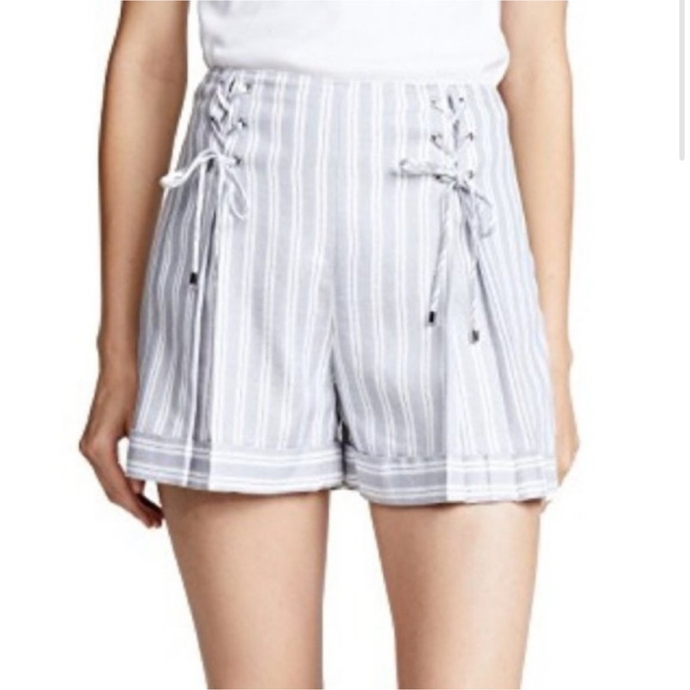Club Monaco Gray & White striped shorts